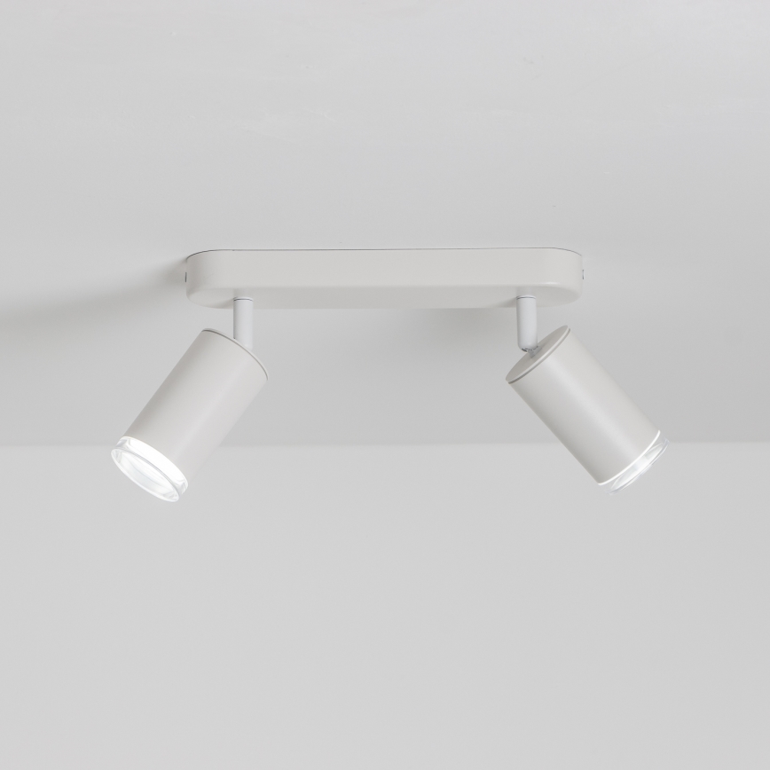 Brilagi - Spotlampe til badeværelse SELE 2xGU10/30W/230V IP44 hvid