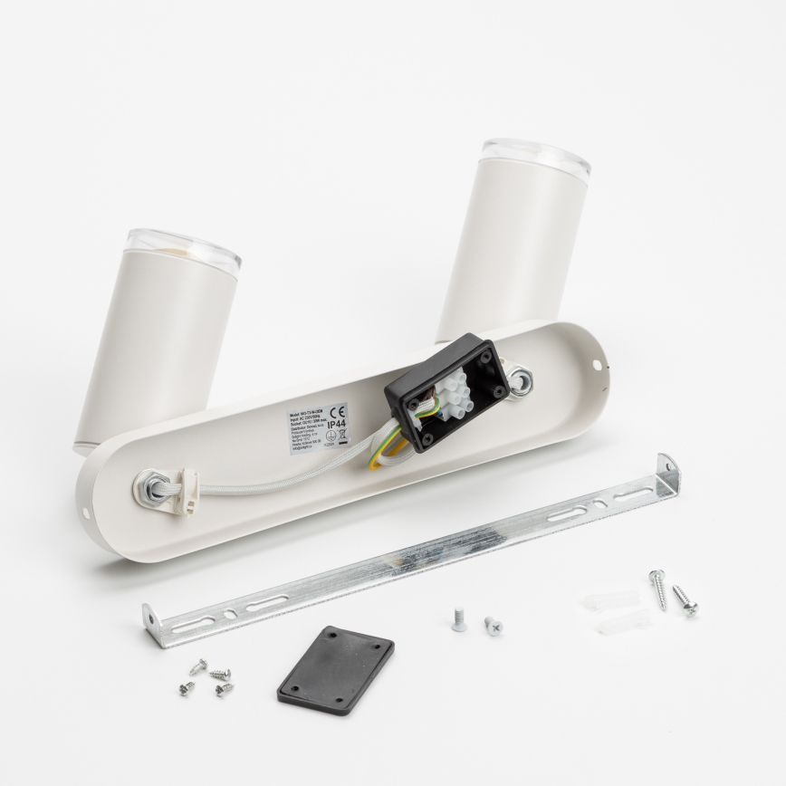 Brilagi - Spotlampe til badeværelse SELE 2xGU10/30W/230V IP44 hvid