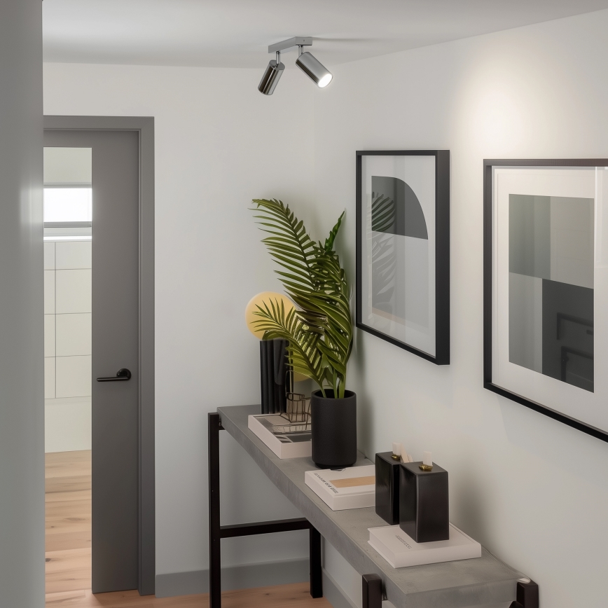 Brilagi - Spotlampe til badeværelse SELE 2xGU10/30W/230V IP44 skinnende krom
