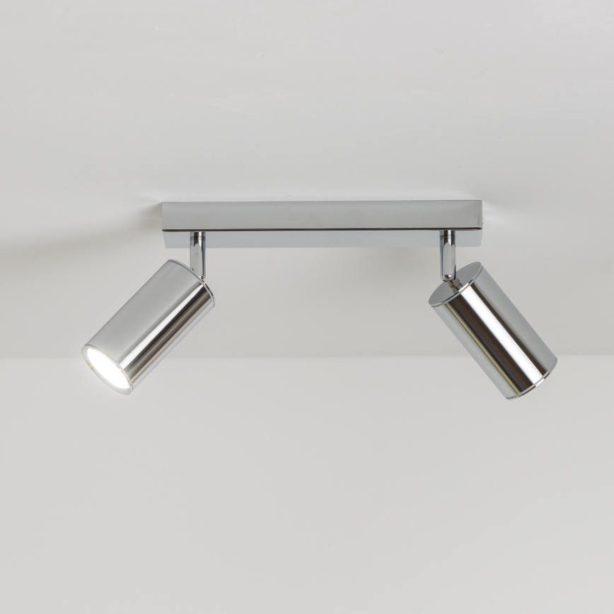 Brilagi - Spotlampe til badeværelse SELE 2xGU10/30W/230V IP44 skinnende krom