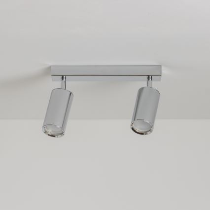 Brilagi - Spotlampe til badeværelse SELE 2xGU10/30W/230V IP44 skinnende krom
