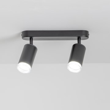 Brilagi - Spotlampe til badeværelse SELE 2xGU10/30W/230V IP44 sort