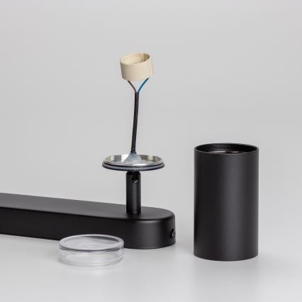 Brilagi - Spotlampe til badeværelse SELE 2xGU10/30W/230V IP44 sort