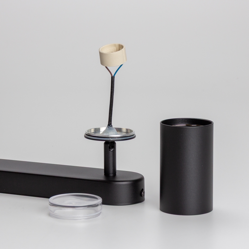 Brilagi - Spotlampe til badeværelse SELE 2xGU10/30W/230V IP44 sort