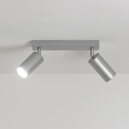 Brilagi - Spotlampe til badeværelse SELE 2xGU10/30W/230V IP44 sølvfarvet