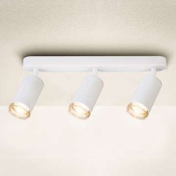 Brilagi - Spotlampe til badeværelse SELE 3xGU10/30W/230V IP44 hvid