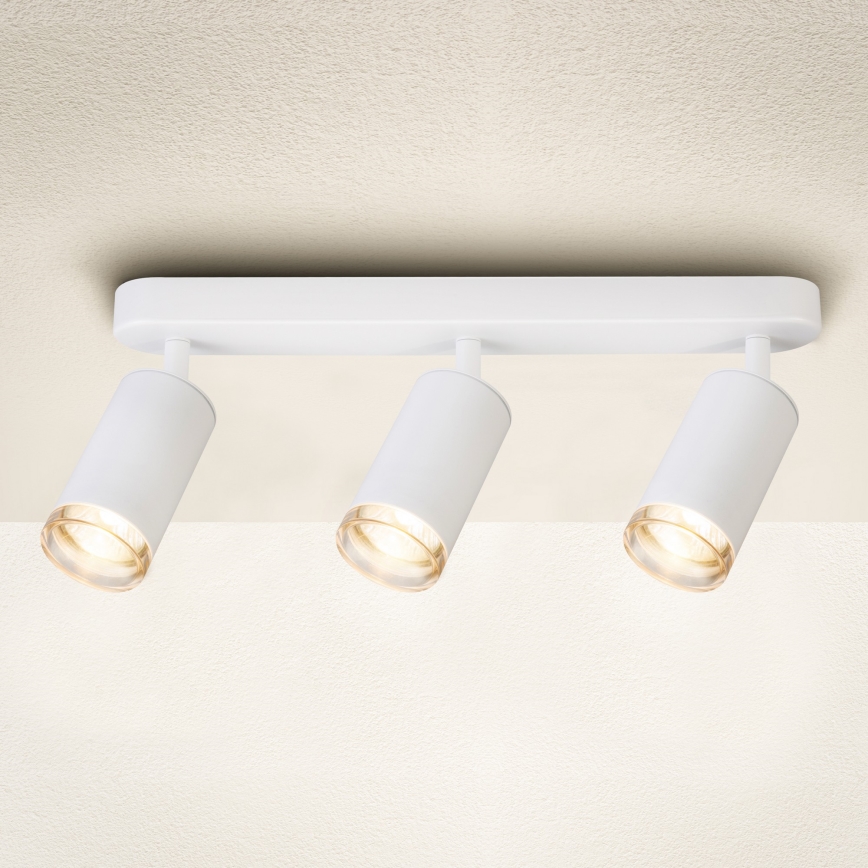 Brilagi - Spotlampe til badeværelse SELE 3xGU10/30W/230V IP44 hvid