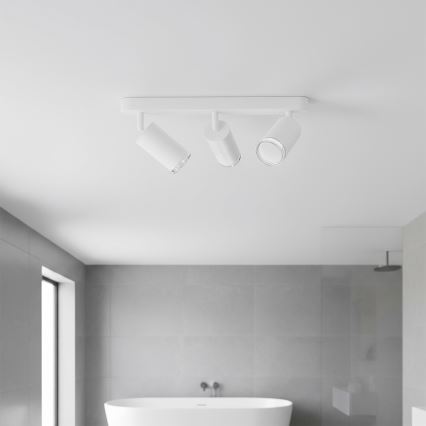 Brilagi - Spotlampe til badeværelse SELE 3xGU10/30W/230V IP44 hvid