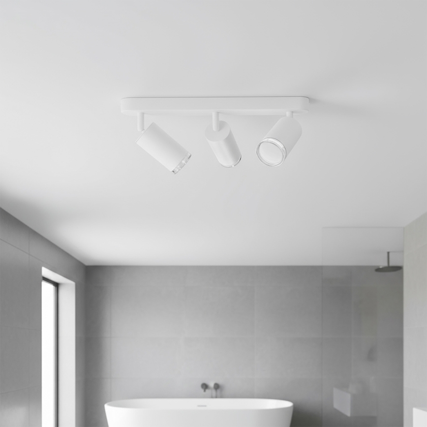 Brilagi - Spotlampe til badeværelse SELE 3xGU10/30W/230V IP44 hvid
