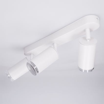 Brilagi - Spotlampe til badeværelse SELE 3xGU10/30W/230V IP44 hvid