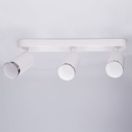 Brilagi - Spotlampe til badeværelse SELE 3xGU10/30W/230V IP44 hvid