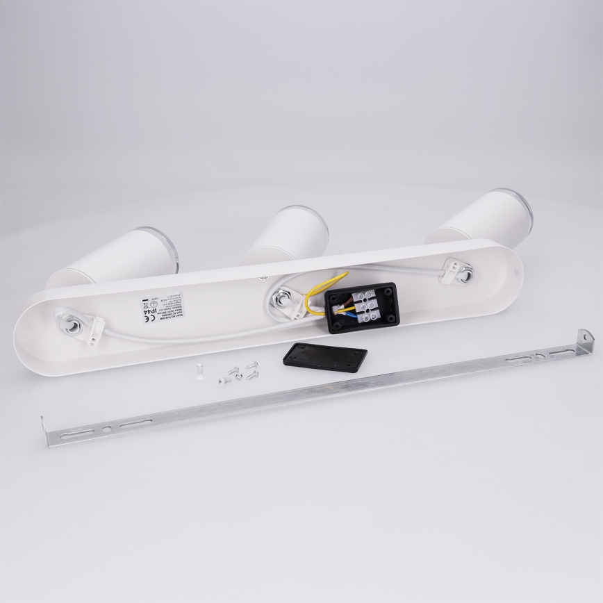 Brilagi - Spotlampe til badeværelse SELE 3xGU10/30W/230V IP44 hvid