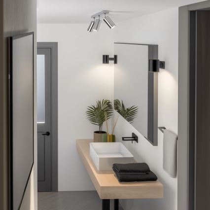 Brilagi - Spotlampe til badeværelse SELE 3xGU10/30W/230V IP44 skinnende krom