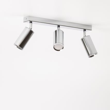 Brilagi - Spotlampe til badeværelse SELE 3xGU10/30W/230V IP44 skinnende krom