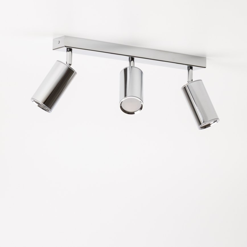 Brilagi - Spotlampe til badeværelse SELE 3xGU10/30W/230V IP44 skinnende krom