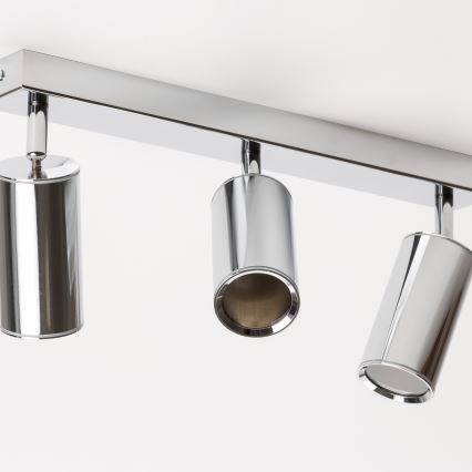 Brilagi - Spotlampe til badeværelse SELE 3xGU10/30W/230V IP44 skinnende krom