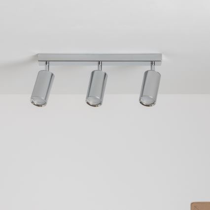 Brilagi - Spotlampe til badeværelse SELE 3xGU10/30W/230V IP44 skinnende krom