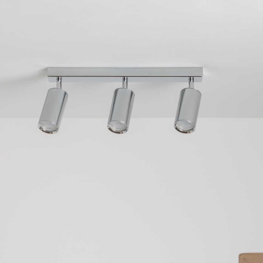 Brilagi - Spotlampe til badeværelse SELE 3xGU10/30W/230V IP44 skinnende krom