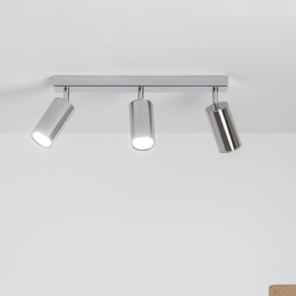 Brilagi - Spotlampe til badeværelse SELE 3xGU10/30W/230V IP44 skinnende krom