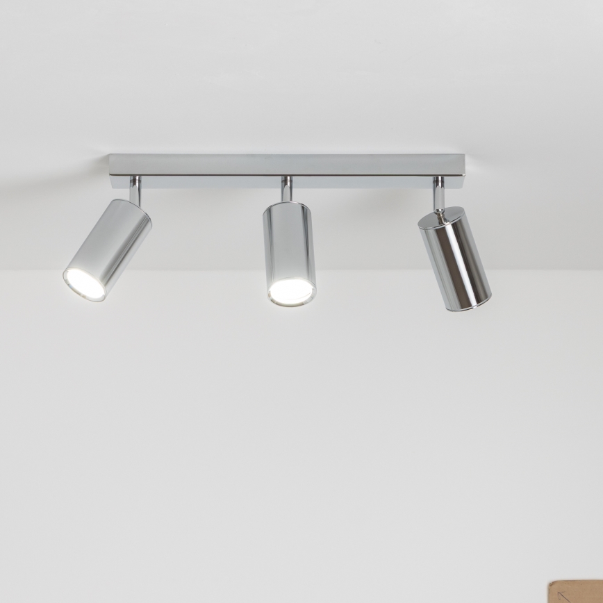 Brilagi - Spotlampe til badeværelse SELE 3xGU10/30W/230V IP44 skinnende krom