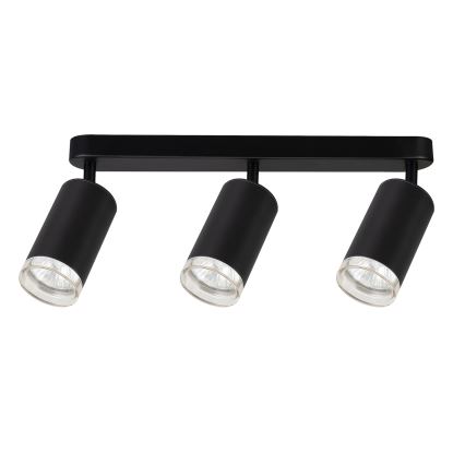 Brilagi - Spotlampe til badeværelse SELE 3xGU10/30W/230V IP44 sort