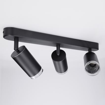 Brilagi - Spotlampe til badeværelse SELE 3xGU10/30W/230V IP44 sort