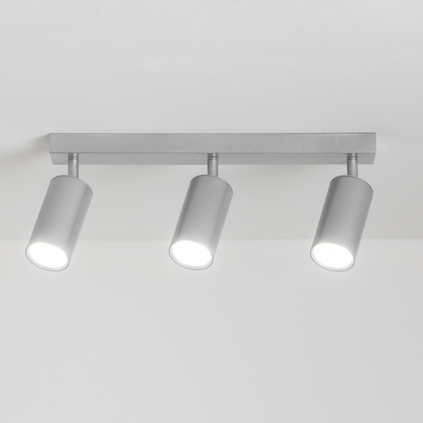 Brilagi - Spotlampe til badeværelse SELE 3xGU10/30W/230V IP44 sølvfarvet