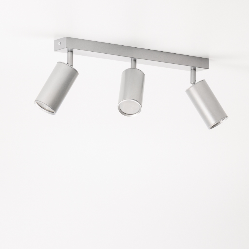 Brilagi - Spotlampe til badeværelse SELE 3xGU10/30W/230V IP44 sølvfarvet