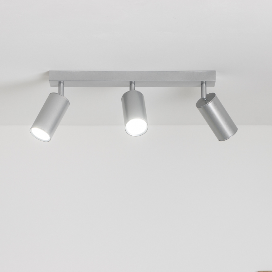 Brilagi - Spotlampe til badeværelse SELE 3xGU10/30W/230V IP44 sølvfarvet