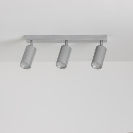 Brilagi - Spotlampe til badeværelse SELE 3xGU10/30W/230V IP44 sølvfarvet