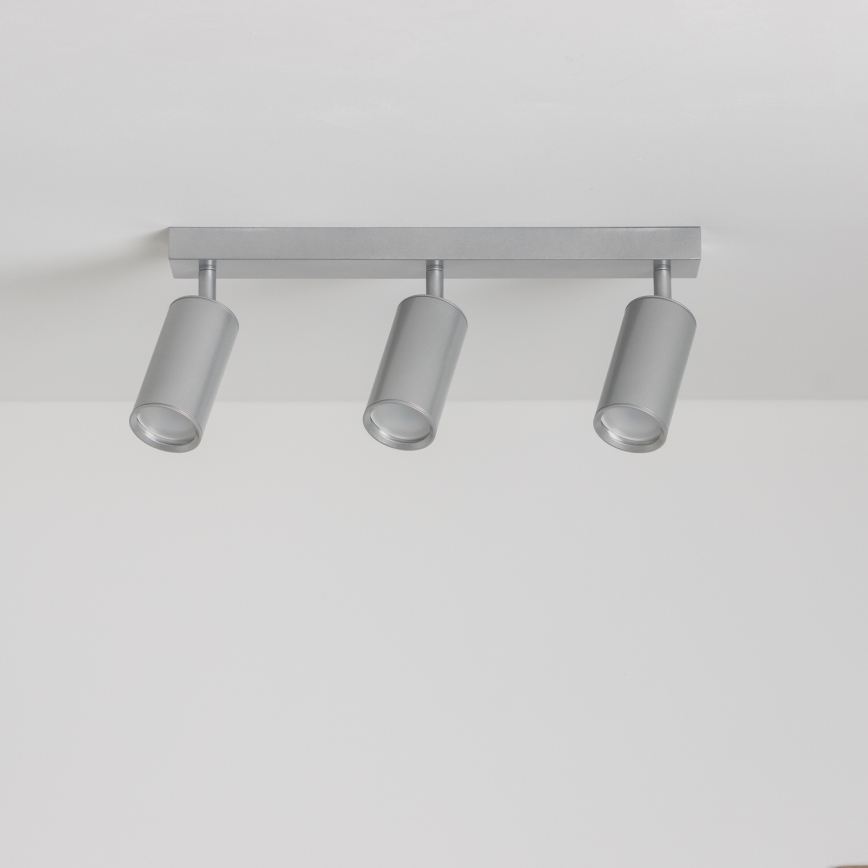 Brilagi - Spotlampe til badeværelse SELE 3xGU10/30W/230V IP44 sølvfarvet