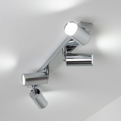 Brilagi - Spotlampe til badeværelse SELE 4xGU10/30W/230V IP44 skinnende krom