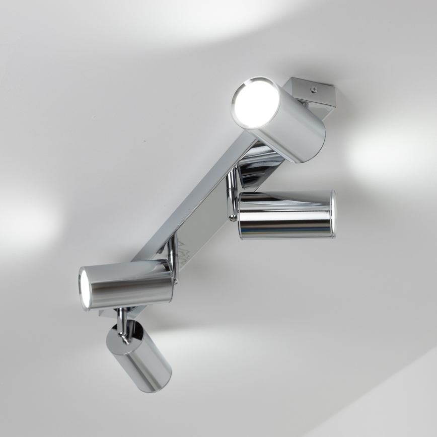 Brilagi - Spotlampe til badeværelse SELE 4xGU10/30W/230V IP44 skinnende krom