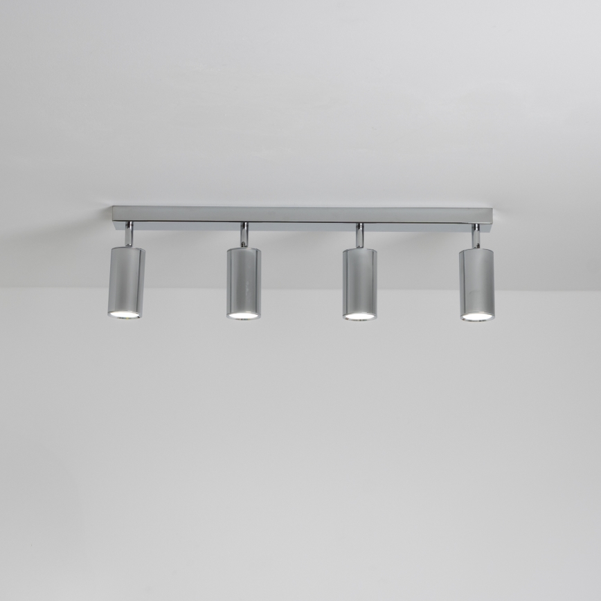 Brilagi - Spotlampe til badeværelse SELE 4xGU10/30W/230V IP44 skinnende krom