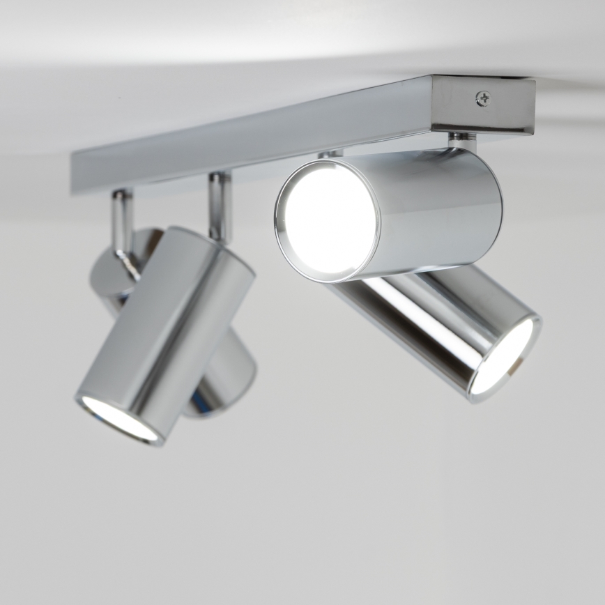 Brilagi - Spotlampe til badeværelse SELE 4xGU10/30W/230V IP44 skinnende krom