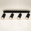 Brilagi - Spotlampe til badeværelse SELE 4xGU10/30W/230V IP44 sort