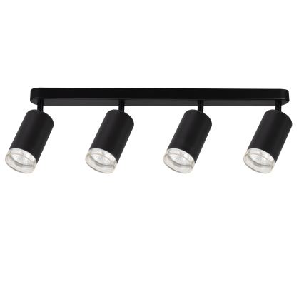 Brilagi - Spotlampe til badeværelse SELE 4xGU10/30W/230V IP44 sort