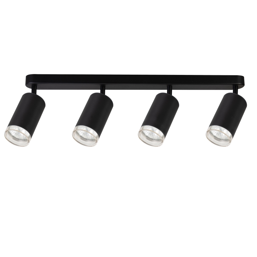 Brilagi - Spotlampe til badeværelse SELE 4xGU10/30W/230V IP44 sort