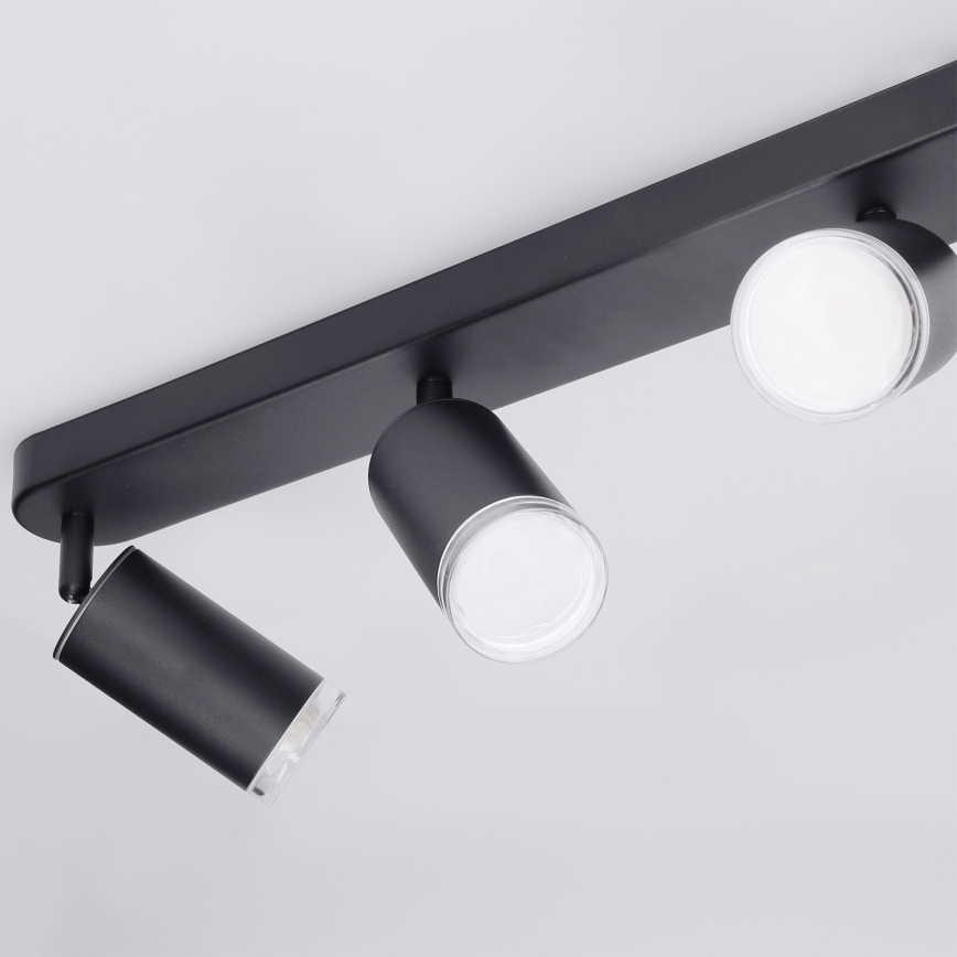 Brilagi - Spotlampe til badeværelse SELE 4xGU10/30W/230V IP44 sort