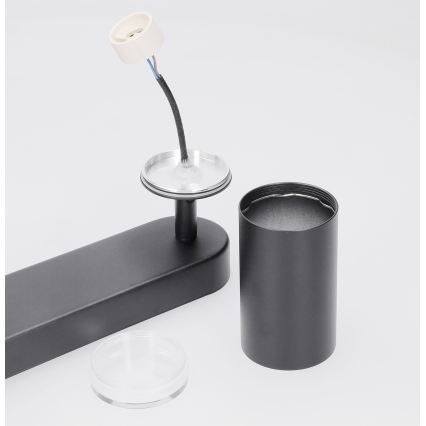 Brilagi - Spotlampe til badeværelse SELE 4xGU10/30W/230V IP44 sort