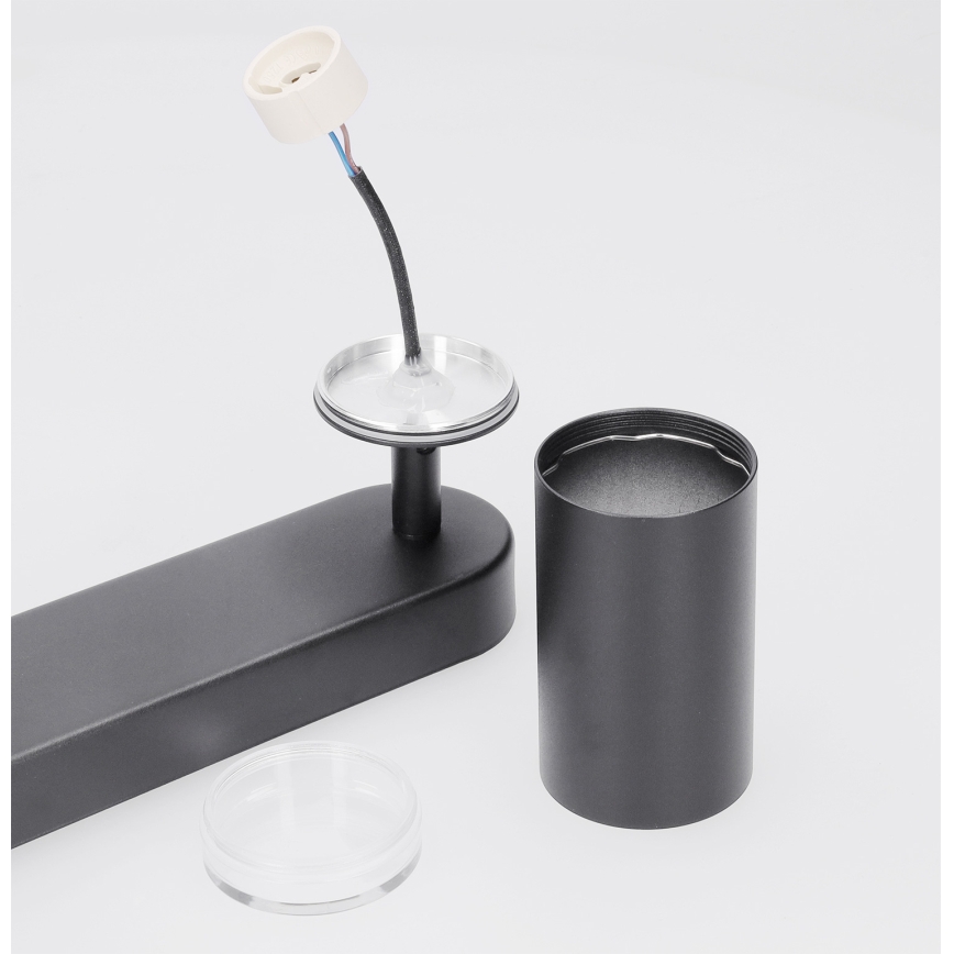 Brilagi - Spotlampe til badeværelse SELE 4xGU10/30W/230V IP44 sort