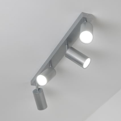 Brilagi - Spotlampe til badeværelse SELE 4xGU10/30W/230V IP44 sølvfarvet