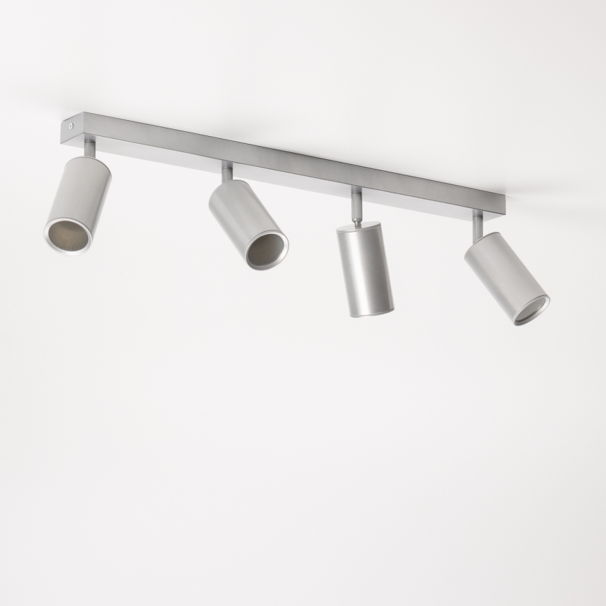 Brilagi - Spotlampe til badeværelse SELE 4xGU10/30W/230V IP44 sølvfarvet