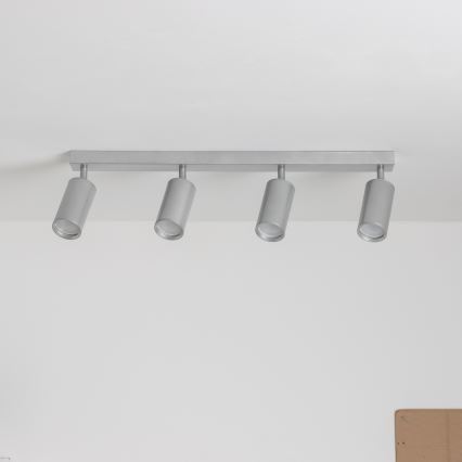 Brilagi - Spotlampe til badeværelse SELE 4xGU10/30W/230V IP44 sølvfarvet