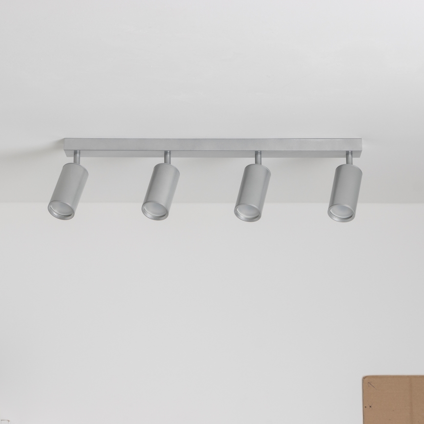 Brilagi - Spotlampe til badeværelse SELE 4xGU10/30W/230V IP44 sølvfarvet