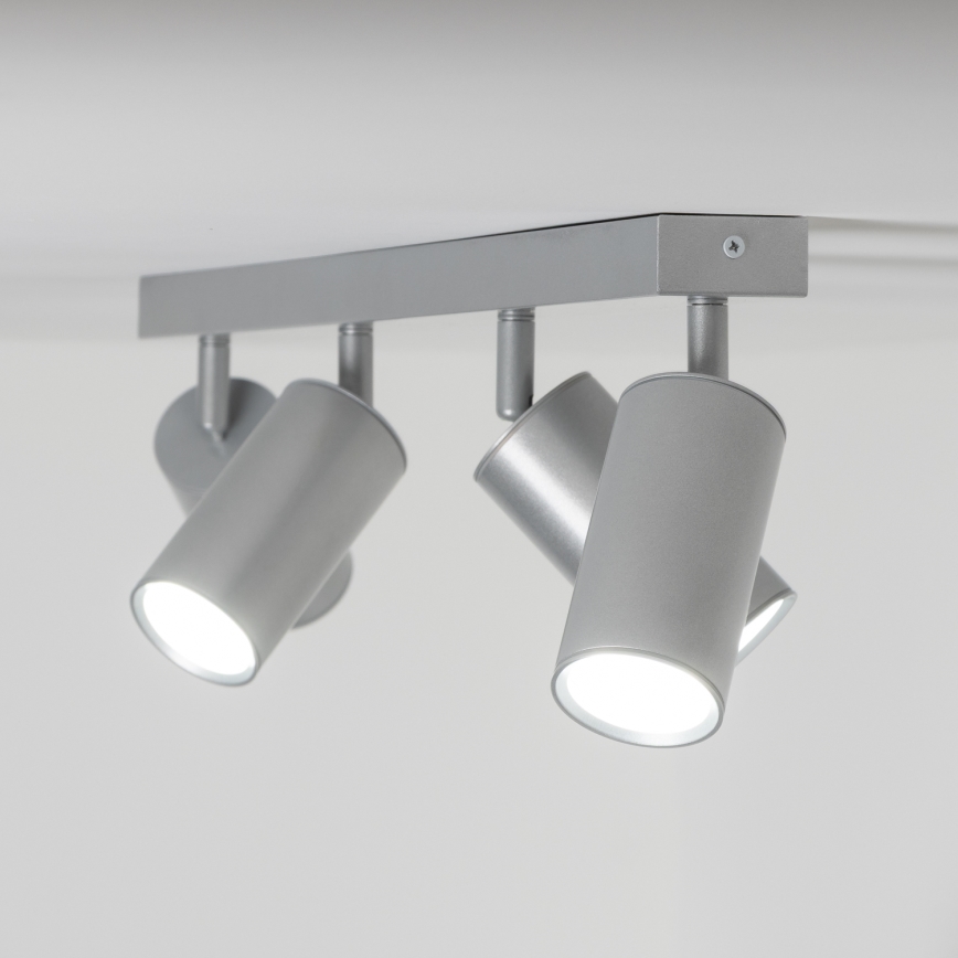 Brilagi - Spotlampe til badeværelse SELE 4xGU10/30W/230V IP44 sølvfarvet
