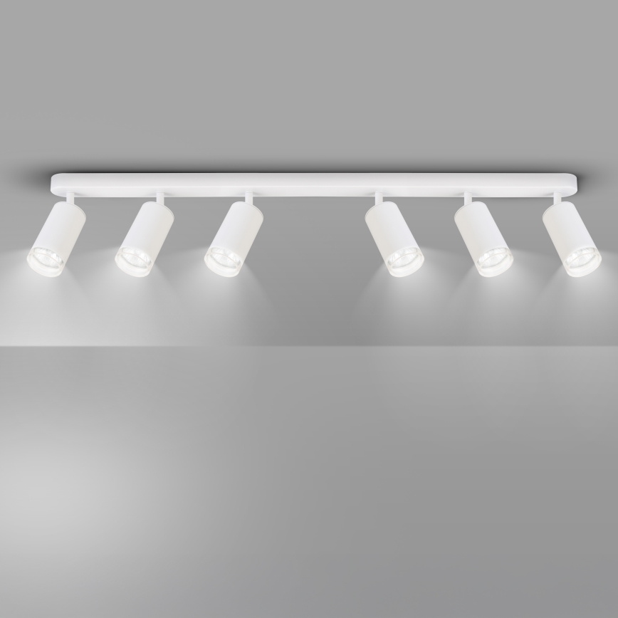 Brilagi - Spotlampe til badeværelse SELE 6xGU10/30W/230V IP44 hvid
