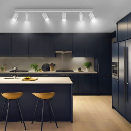 Brilagi - Spotlampe til badeværelse SELE 6xGU10/30W/230V IP44 skinnende krom