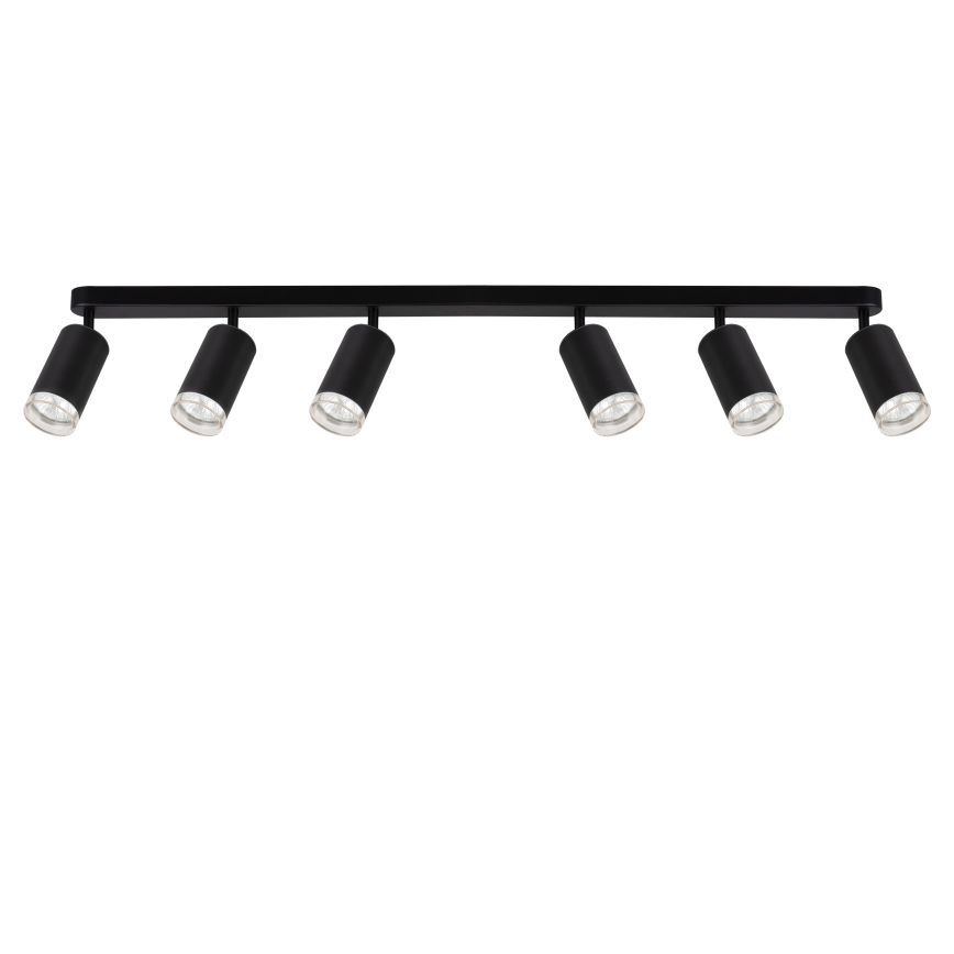 Brilagi - Spotlampe til badeværelse SELE 6xGU10/30W/230V IP44 sort