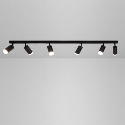 Brilagi - Spotlampe til badeværelse SELE 6xGU10/30W/230V IP44 sort